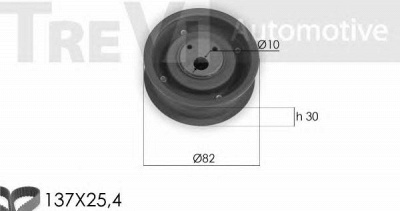 TREVI AUTOMOTIVE kd1265 -  Комплект ремня ГРМ